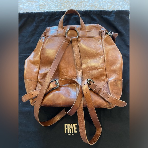 Frye Melissa Leather Backpack in Cognac in EUC - Picture 12 of 13